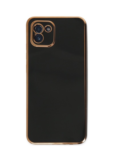 Samsung Uyumlu Galaxy A03 Uyumlu Kılıf Volet Silikon - Siyah
