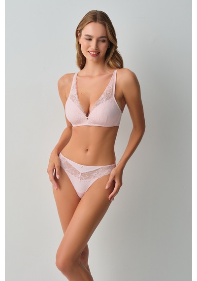 Suwen Floral Dantelli String Külot Wsl10210195077 Pembe