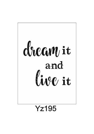 Yazı Desenler Stencil Şablon 25X25 Yz-195