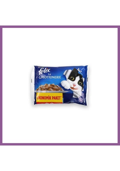 Felix Sığır Etli Kedi Pouch 4x85gr Rengaren
