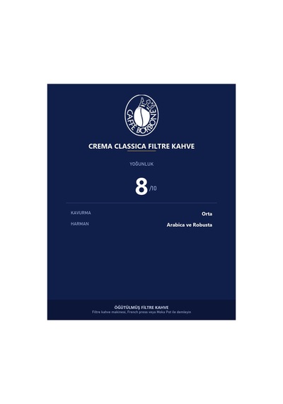 Caffe Borbone Crema Classica Filtre Kahve 2 Kg 8 Paket X 250 G - Öğütülmüş Kahve