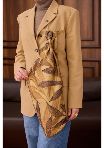 Silk Home Twill İpek Eşarp 11488-52 Acı Kahve