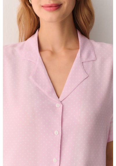 Suwen Cute Gömlek Yaka Pijama Takımı Sh26501660b334 Pembe