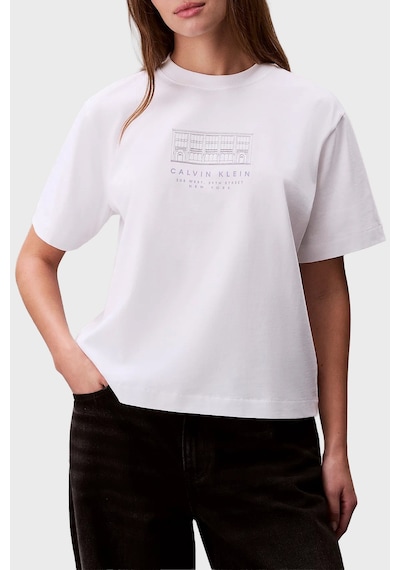 Calvin Klein Bayan T Shirt Lv047f806g Yaf Beyaz BEYAZ