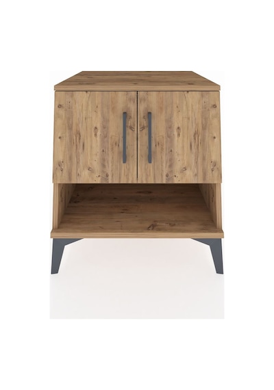 Kronos Komodin 2 Raflı 2 Kapaklı 60x59x64 Çam-çam Atlas Çam
