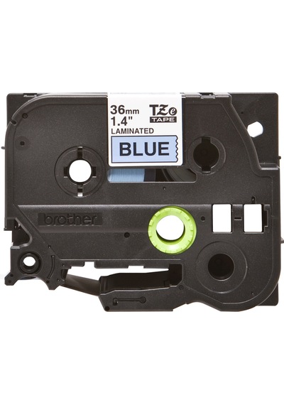 Tze-561 36Mm Mavi Üzerine Siyah Laminasyonlu Etiket