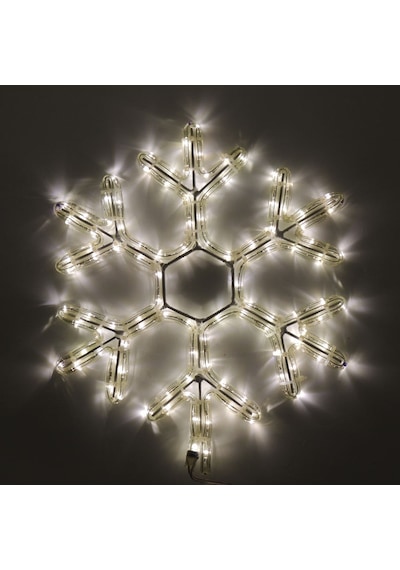 Led Işıklı Kar Tanesi Yılbaşı Süsü 220v Gün Işığı 50 Cm