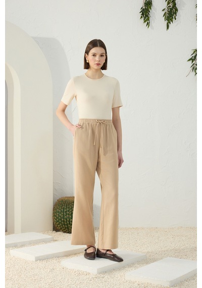 Aker Camel Beli Lastikli Pijama Altı Camel Camel