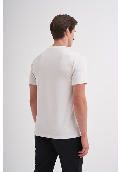 Cazador Bisiklet Yaka Erkek Beyaz T-shirt 40470 Beyaz