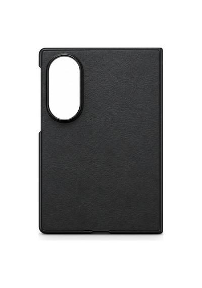 Microcase Samsung Galaxy Uyumlu Z Fold 8 İçin Deri Desenli Plastik Koruma Kılıf Siyah - Al3156