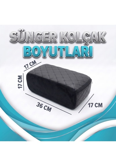 Lexus Ux Uyumlu Oto Kol Dayama Sünger Kolçak Minderi Siyah Deri Siyah Dikişli