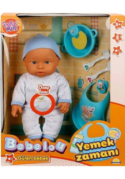030021 Nessiworld Yemek Zamanı Sesli Bebek Seti 35 Cm / +3 Yaş