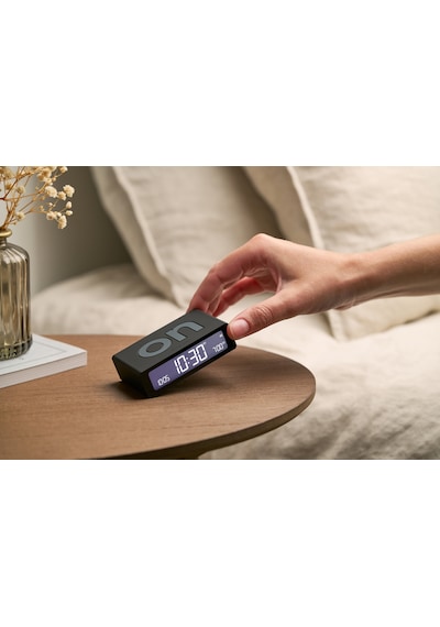 Lexon Flip Mini Şarj Edilebilir Alarm Saat Siyah