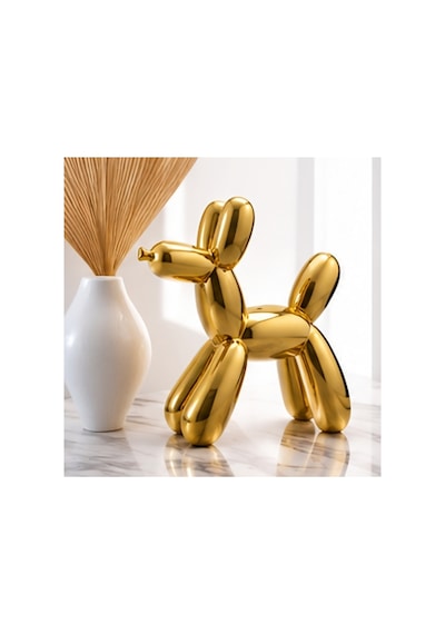 Köpek Balon Biblo Balkon Dog Biblo 17 Cm Altın