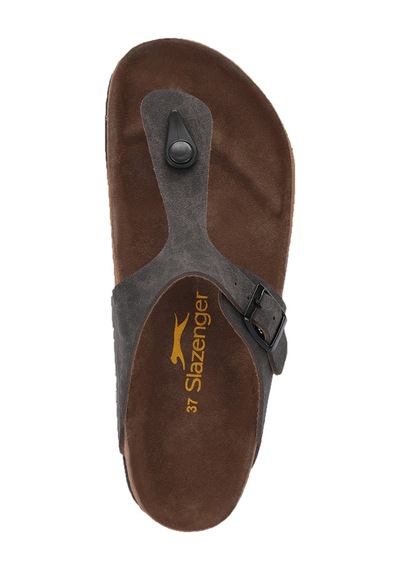 Slazenger LUKE Kadın Parmak Arası Plaj Kahve Nubuk Terlik