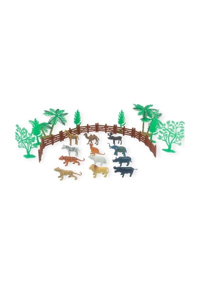 Hayvan Figürleri - Aksesuarlı Vahşi Hayvanlar Seti - Mini Set 30 Parça