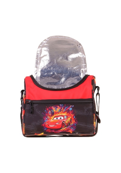 Kaukko Kids Erkek Çocuk Yarış Arabası Baskılı Isı Yalıtımlı Okul Beslenme Çantası Kırmızı - Siyah - L5400