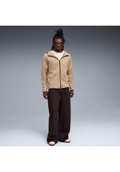 Puma Evostrıpe Warm Fz Hoodie Erkek Yetişkin Ceket Kahverengi