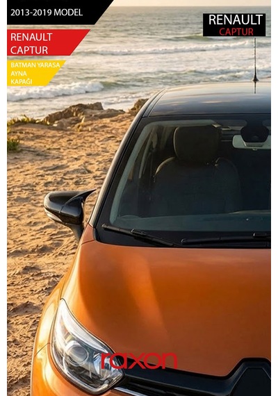Renault Captur 2013-2019 Batman & Yarasa Ayna Kapağı Parlak Piano Black Sport