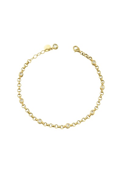 Debora Jewelry 14 Ayar Altın Taşlı Yuvarlak Tasarım Bileklik