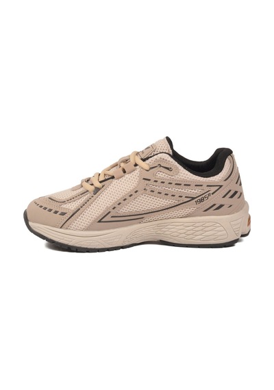 Walkway Bej Fileli Hafif Esnek Hafızalı Taban Unisex Spor Ayakkabı Ruth G Bej