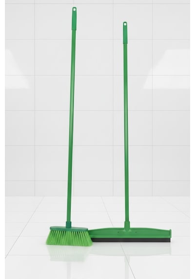 Fırça Ve Yersil Seti 2 Saplı Yumuşak Kıllı Fırça + 55 Cm Yer Çekpası
