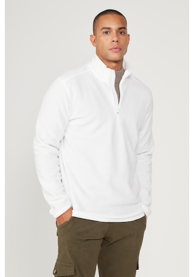 AC&Co / Altınyıldız Classics Anti-Pilling Tüylenme Yapmayan Bato Yaka Erkek Polar Sweatshirt Beyaz AC&Co / Altınyıldız Classics Anti-Pilling Tüylenme Yapmayan Bato Yaka Erkek Polar Sweatshirt Beyaz