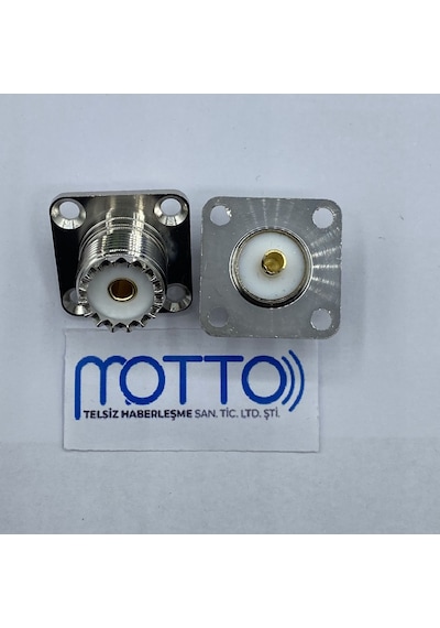 Uhf So239 Kare Flanş Şase Dişi Konnektör 4 Delikli Panel Tip