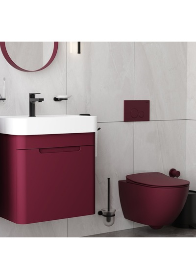 Creavit Free Kanalsız Berry Asma Klozet Fe322, Creavit Free Duck Duroplast Yavaş Kapak Kırmızı