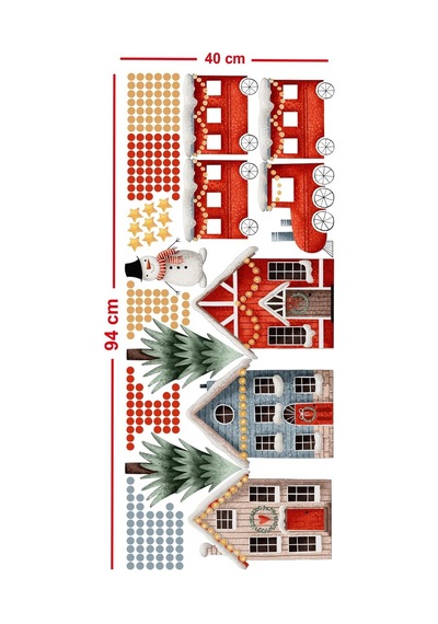 Tr Yılbaşı Pencere Sticker Seti, Noel Temalı Kendinden Yapışkanlı Duvar Çıkartmaları, Çocuk Odası Ve Vitrin Genel