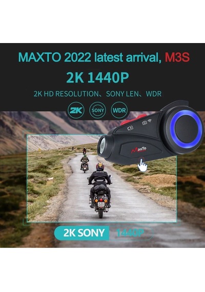 ElectroNaz Kask Bluetooth Kulaklık Motosiklet Maxto M3 Kameralı Intercom