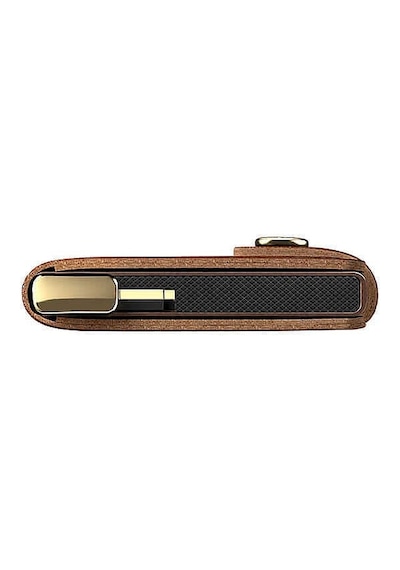 Secrid Premium Miniwallet+ Emboss Lines Kartlık Cüzdan, Kahve Çok Renkli
