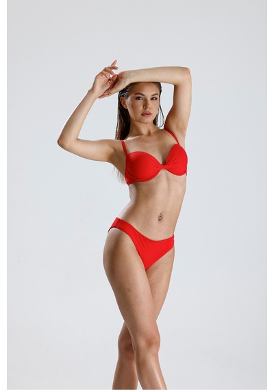 Magic Form Dekolteli Süngerli Bikini Üstü Kırmızı - 724119112 Kırmızı