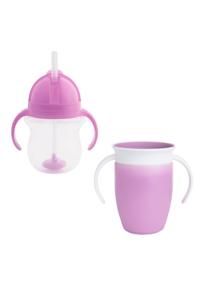 Munchkin Tıklama Kilitli Uçlu Alıştırma Bardağı 6ay+,207ml,mor +m Mor