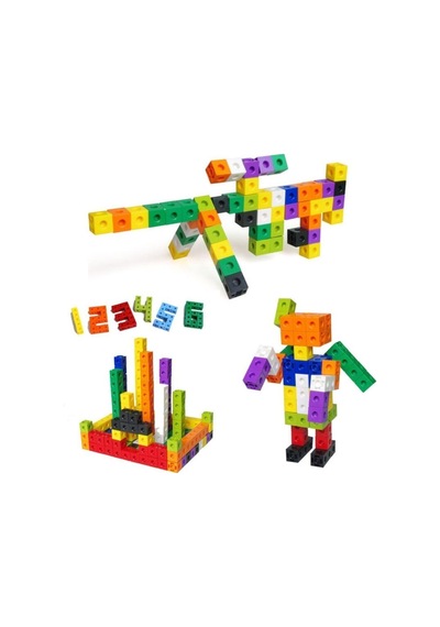 Geçmeli Birim Küpler - Snap Cubes - Matematik Küpleri - Akıl Küpleri - 200 Parça - 2x2x2 Cm