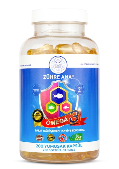 Omega 3 Balık Yağı - 200 Kapsül 1300 Mg
