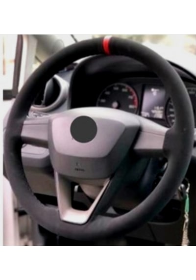 Seat Ibiza Uyumlu Alcantara Yüzüklü Dikmeli Direksiyon Kılıfı 513891728