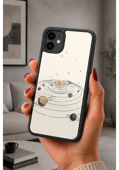 İphone 11 Uyumlu Güneşsistemigezegen Desenli Kamera Korumalı Darbelere Dayanıklı Kılıf 952-güneşsistemigezegen-iphone11