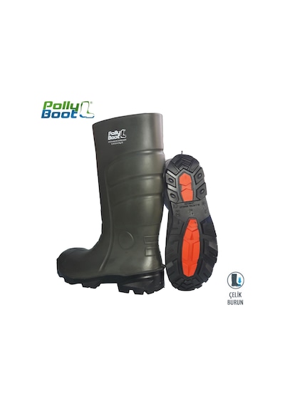 Pollyboot Vega 43 Numara Çelik Burunlu Çizme Poliüratan (517429782)