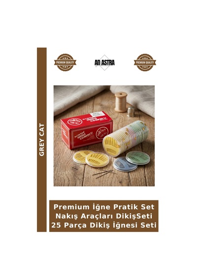 Premium İğne Pratik Set Nakış Araçları Dikişseti 25 Parça Dikiş İğnesi Seti