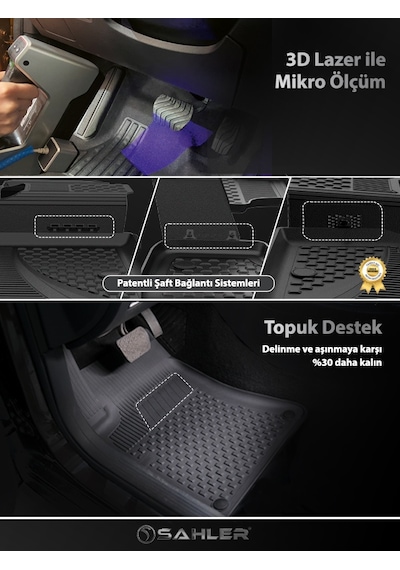 Citroen Jumpy 2016 Ve Sonrası Uyumlu Sahler 4.5d Premium Havuzlu Oto Paspas - Jumpy