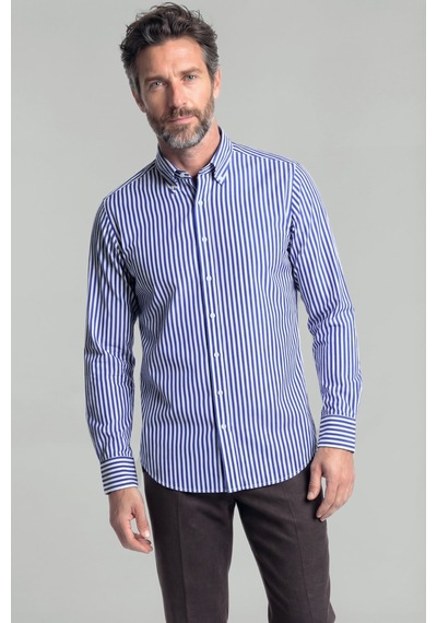 Bisse Regular Fit Cepsiz Pamuk Lacivert Erkek Gömlek Gmczg4kpal242062 C39 Lacivert
