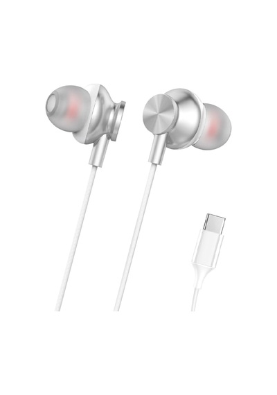 H341 Type-c Stereo Kulak İçi Kablolu Kulaklık Beyaz