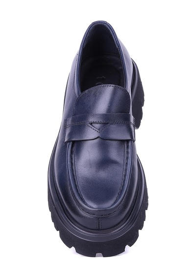 Shoetyle - Lacivert Hakiki Deri Erkek Loafer 115-k622-1438 Lacivert
