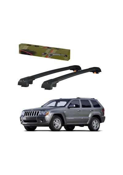 Jeep Grand Cherokee 2005-2010 Trx1 Carrier Kilitli Ara Atkı Taşıyıcı Tavan Barı Siyah