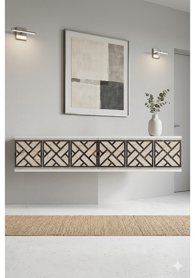 Tda1238bts Arex Duvara Montaj Tv Sehpası Beyaz-traverten-silver 120cm Tda1238bts Arex Duvara Montaj Tv Sehpası Beyaz-traverten-silver 120cm