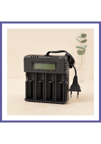 Bezos 4 Yuvalı Li-ion Pil Şarj Cihazı 3000ma 4.2v 18650/26650/16340 Uyumlu Nıda