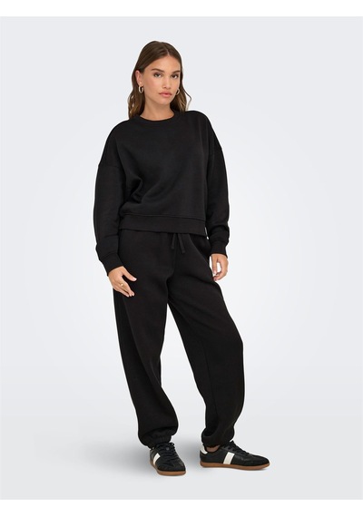 Only Onlbest Lıfe L/s Crew Neck Swt Noos Kadın Black Sweatshirt - 15338727 Siyah