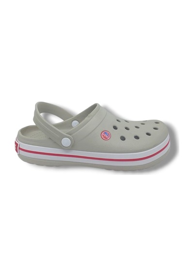 Zerhan Cflex 145 Unisex Bej Kırmızı Beyaz Sabo Terlik Sandalet Bej