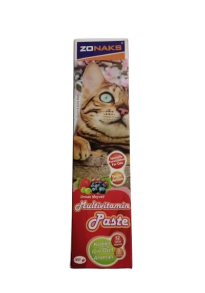 Zonaks Kediler İçin Özel Aromalı Multivitamin Pasta 12 Vitamin - 9 Mineral